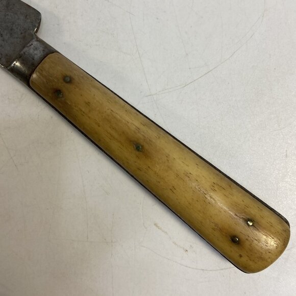 Antique Bone Handle Knife Kitchen or Chefs 7.5 In Blade Butcher Civil War Era - Picture 8 of 10